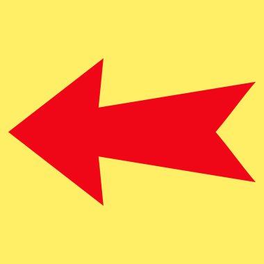 Ok Sol Düz Vektör Sembolü