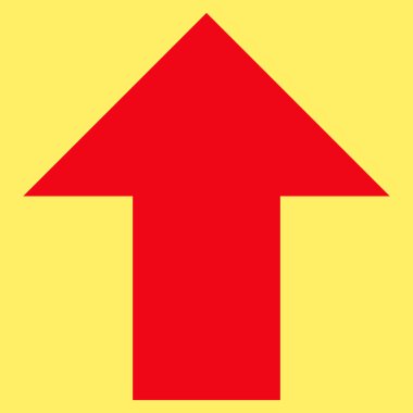 Düz vektör piktogram yukarı ok