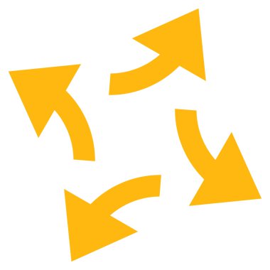 Vektör simge santrifüj oklar düz