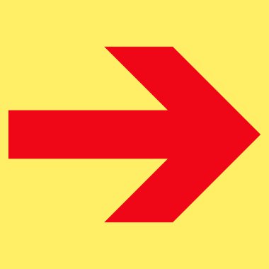 Düz vektör simgesi sağ ok