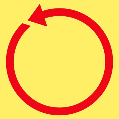 Saatin tersi yönde düz vektör Sembol döndürme