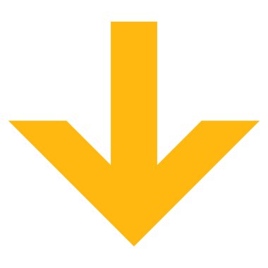 Düz vektör simgesi aşağı ok