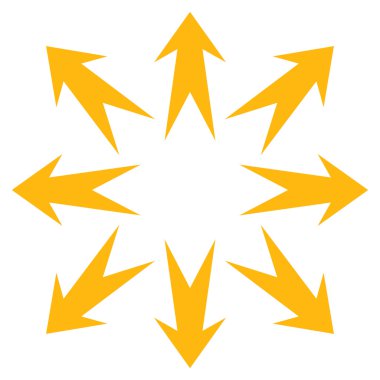 Oklar düz vektör piktogram genişletin