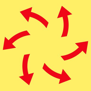 Santrifüj oklar düz vektör piktogram