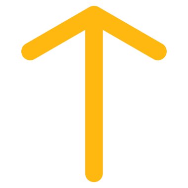 Düz vektör simge yukarı ok