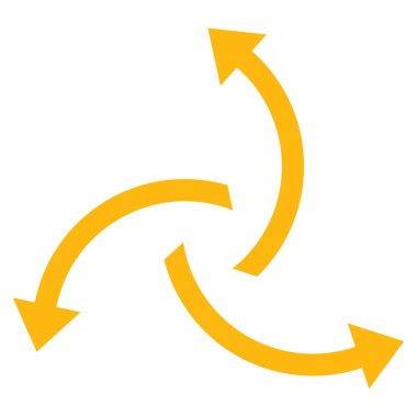 Santrifüj oklar düz vektör simgesi