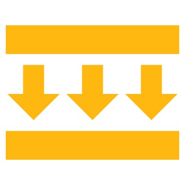 Basıncı aşağı düz vektör simgesi