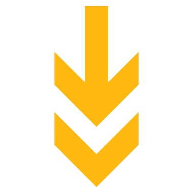 Düz vektör piktogram aşağı ok