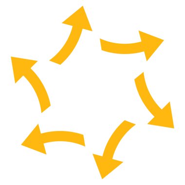 Santrifüj oklar düz vektör simgesi