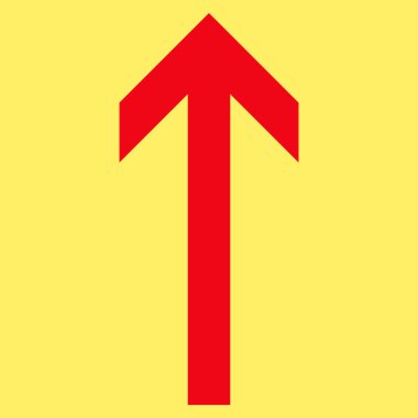 Düz vektör piktogram yukarı ok