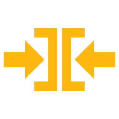 Yatay Yöne Düz Vektör Sembolüne Basın