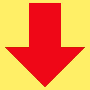 Düz vektör simgesi aşağı ok