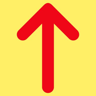 Düz vektör piktogram yukarı ok