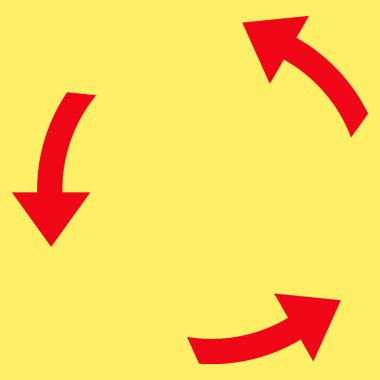 Saatin tersi yönde düz vektör Sembol döndürme