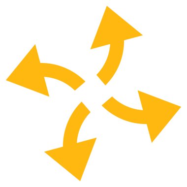 Vektör simge santrifüj oklar düz