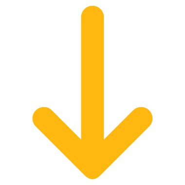 Düz vektör simgesi aşağı ok