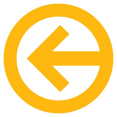 Yön Sol Düz Vektör Sembolü