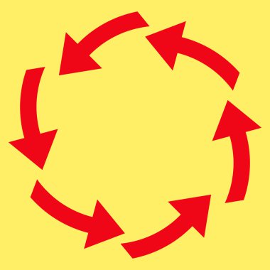 Dolaşım düz vektör simgesi