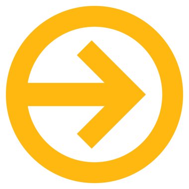 Yön sağ düz vektör simgesi