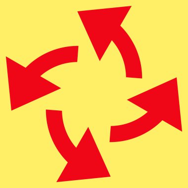 Santrifüj oklar düz vektör simgesi