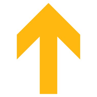 Düz vektör simge yukarı ok