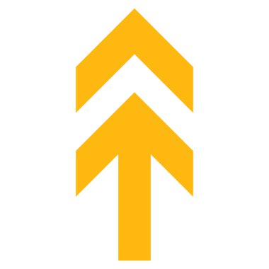 Düz vektör simge yukarı ok