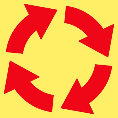 Dolaşım düz vektör piktogram