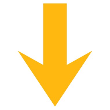 Düz vektör simgesi aşağı ok