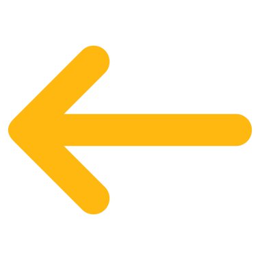 Ok sol düz vektör simgesi