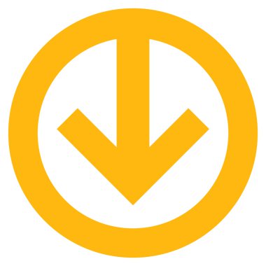 Düz Vektör Sembolü Aşağı Yönlü