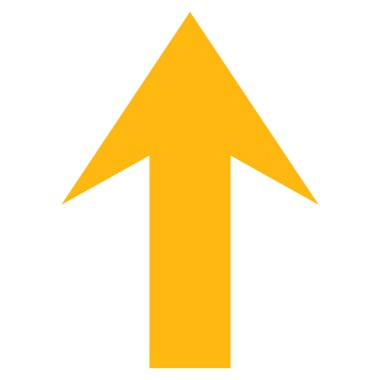 Düz vektör piktogram yukarı ok