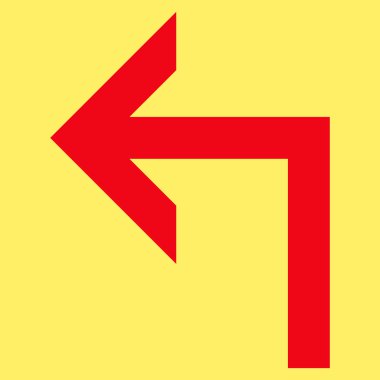 Sol düz vektör simge açmak