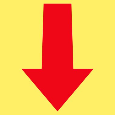 Düz vektör simgesi aşağı ok