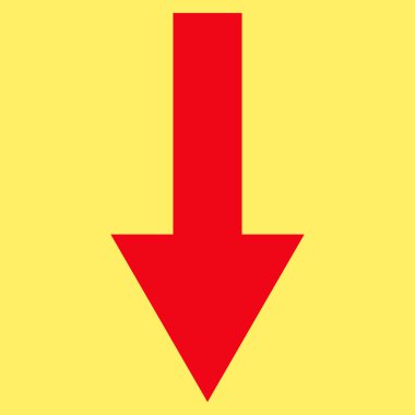 Düz vektör piktogram aşağı ok