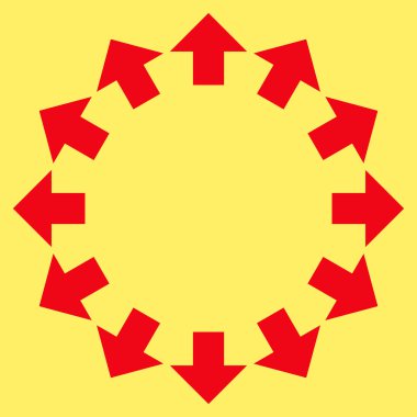 Radyal okları vektör simge düz