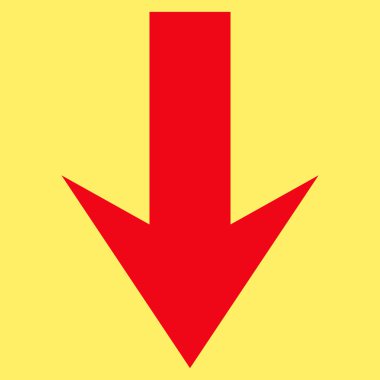 Düz vektör piktogram aşağı ok