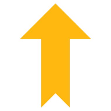 Düz vektör simge yukarı ok