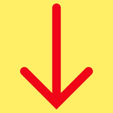 Düz vektör simgesi aşağı ok