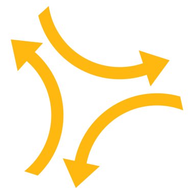 Exchange oklar düz vektör piktogram