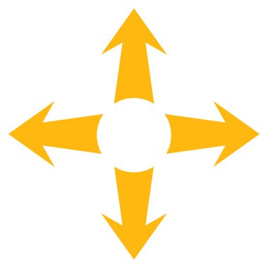 Genişletin okları düz vektör simgesi