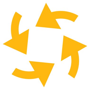 Siklon oklar düz vektör simgesi