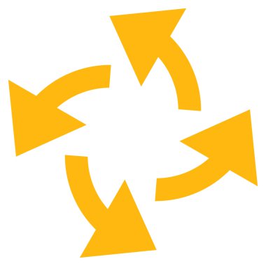 Santrifüj oklar düz vektör simgesi