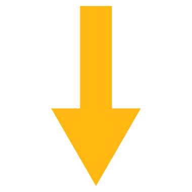 Düz vektör piktogram aşağı ok