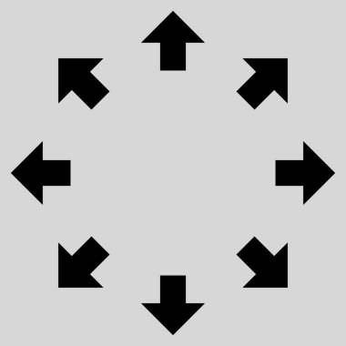 Radyal oklar düz vektör simgesi