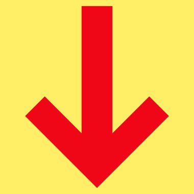 Düz vektör simgesi aşağı ok