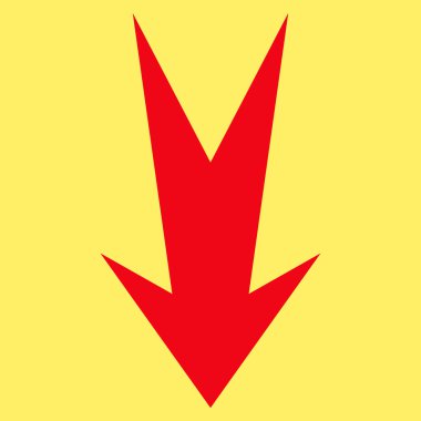 Düz vektör piktogram aşağı ok