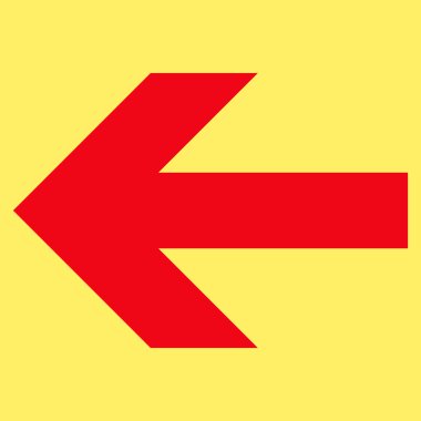 Ok sol düz vektör piktogram