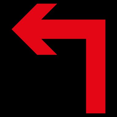 Sol düz vektör simge açmak