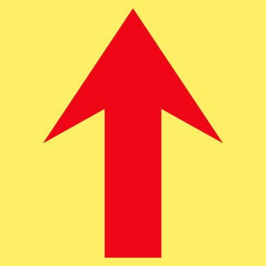 Düz vektör piktogram yukarı ok