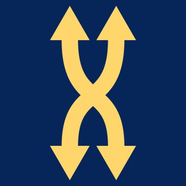 Shuffle Oklar Dikey Düz Vektör Pictogram